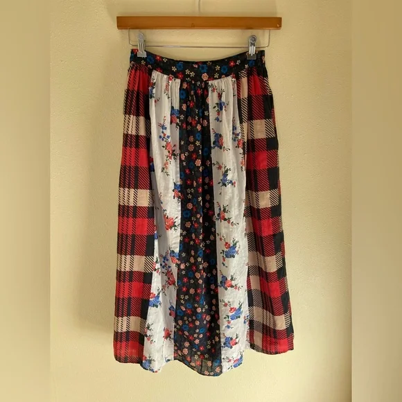Anthropologie Let Me Be Patchwork Frontier Maxi Skirt - Picture 4 of 16